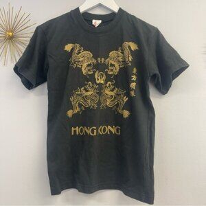Vintage Dragon Hong Kong Black Gold T-shirt Unique